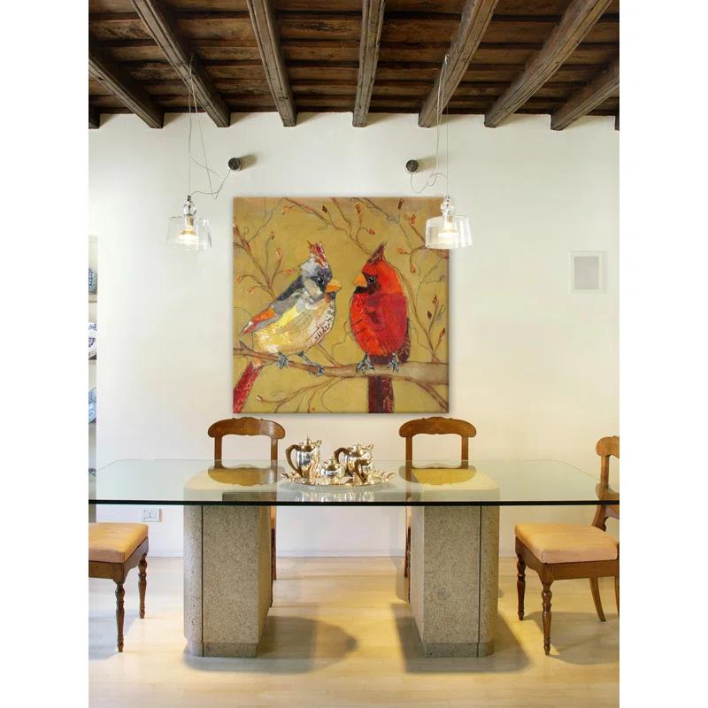 Marmont Hill "Cardinal Conversation" Print on Wrapped Canvas