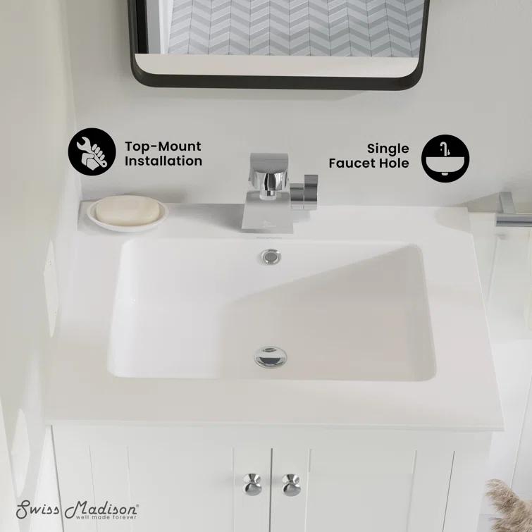 Swiss Madison Voltaire 25" Single Bathroom Vanity Top