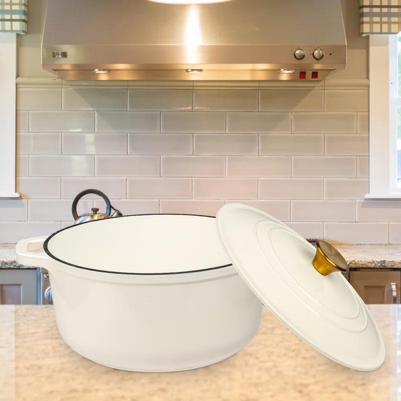 Lexi Home Lexi Home Enameled Cast Iron Round Dutch Oven