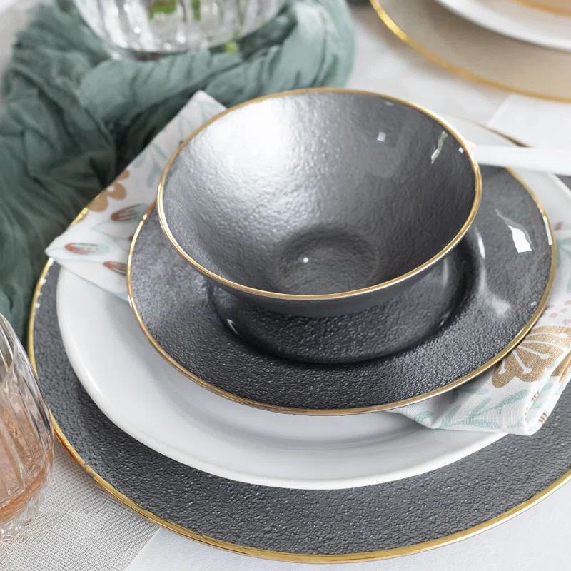 VIETRI Metallic Glass No Pattern Charger