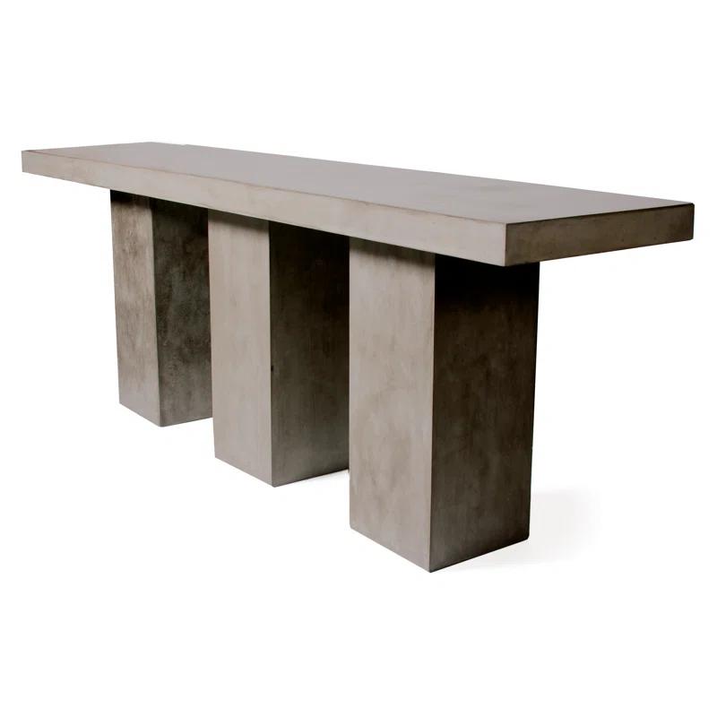 Seasonal Living Perpetual Rectangular Concrete Outdoor Bar Table