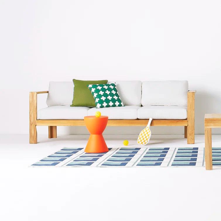 AllModern Durant Reversible Drum End Table with Storage – No Assembly Lightweight Accent Side Table for Indoor & Outdoor Use