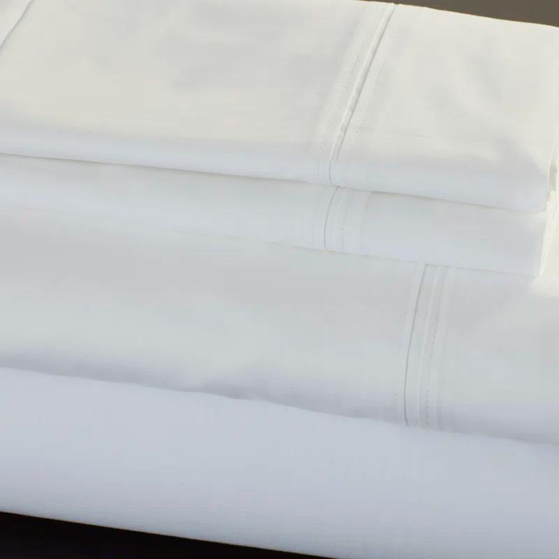 Tribeca Living 350 Thread Count Egyptian-Quality Cotton Percale Sheet Set & Reviews | Wayfair