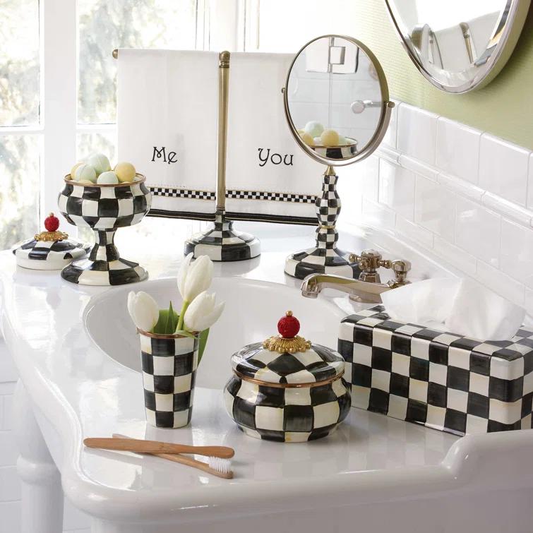MacKenzie-Childs Courtly Check® Squashed Pot