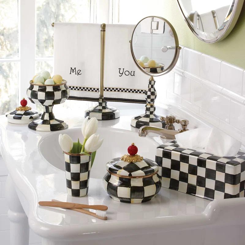 MacKenzie-Childs Courtly Check® Squashed Pot