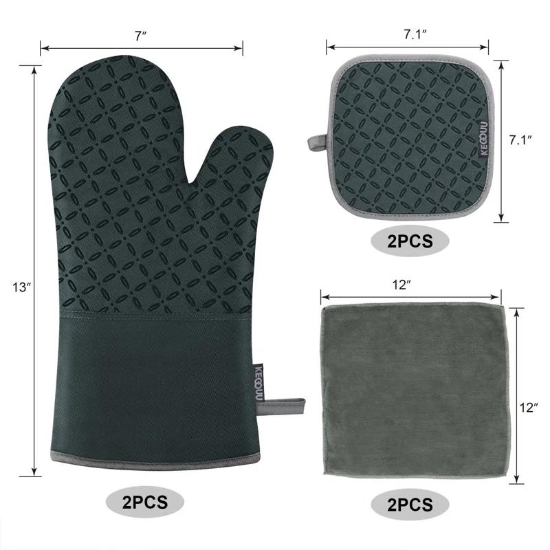 PRIMICOL Kitchen Oven Mitts and Pot Holders(6-piece set)