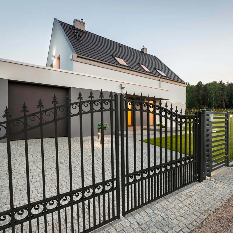 ALEKO Steel Dual Swing Driveway Gate - LONDON Style