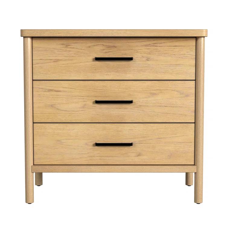 Butler Specialty Company Lennon 3 Drawer Rounded Leg Wood Dresser - Natural