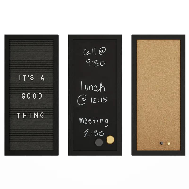 Martha Stewart Thomas Martha Stewart Cork Board, Chalk Board, Letter Board Set with Included Push Pins, Magnets, Liquid Chalk