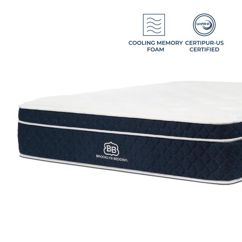 Brooklyn Bedding Brooklyn Standard 14" Plush Hybrid Mattress with Cooling Cover