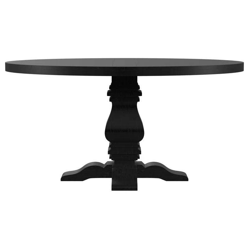 Ophelia & Co. Morriston Pine Round Solid Wood Dining Table