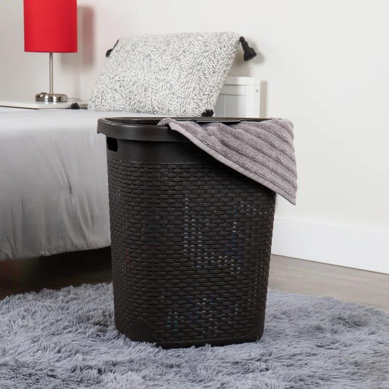 Mind Reader Mind Reader 50L Slim Laundry Hamper, Clothes Basket, Lid, Plastic