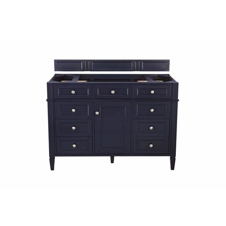 James Martin Vanities Brittany 48" Victory Blue Single Vanity w/ 3 CM Ethereal Noctis Quartz Top