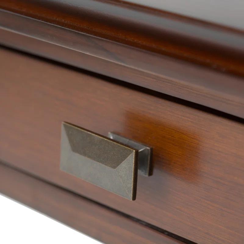 Lark Manor™ Solid Wood Transitional Narrow Side Table with Drawer