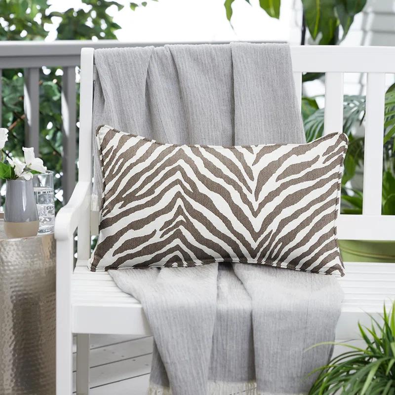 Sabine Animal Print Sunbrella® Indoor/Outdoor Reversible Throw Pillow (Set of 2)
