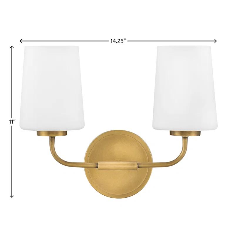 Fitz 2 Light Frosted Dimmable Vanity Light