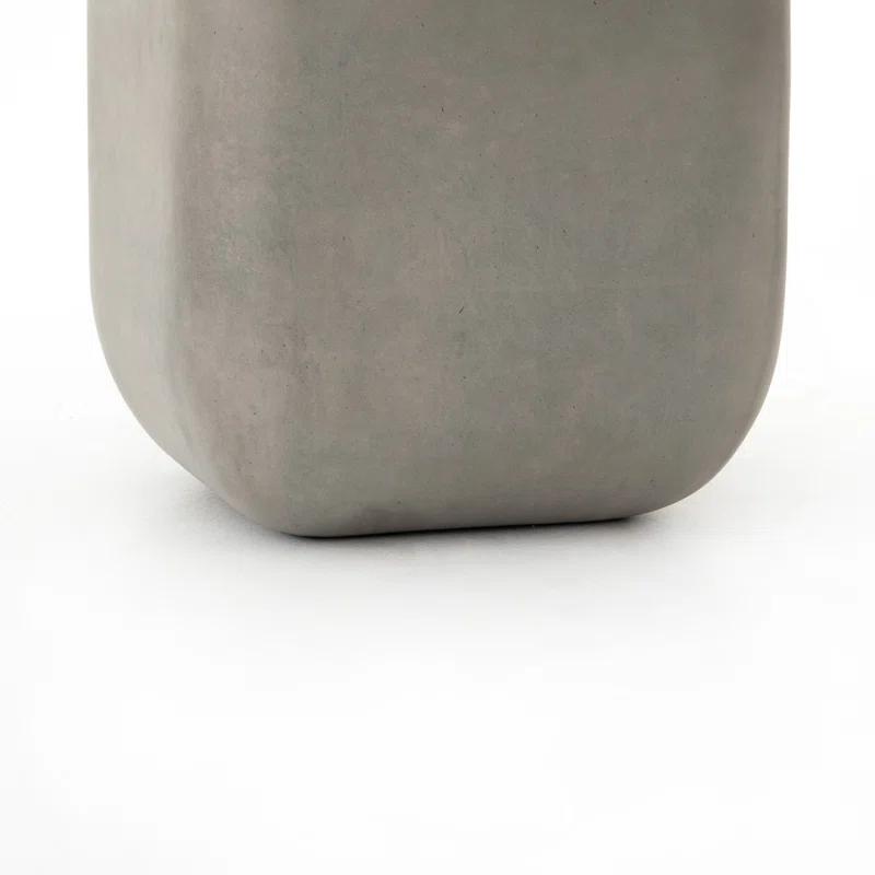 Gray Concrete Square End Table