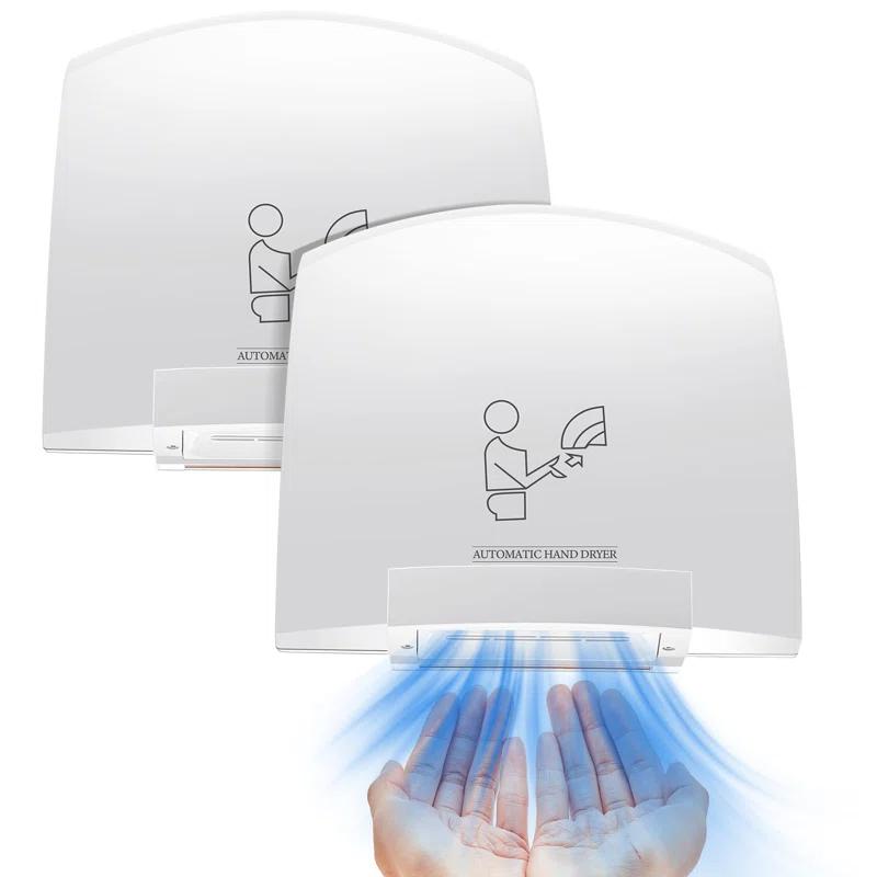 NATIONAL WINDOW 2 Pcs Electric Hand Dryer Commercial Compact Air Wiper Automatic Hand Air Dryer For Dry Machine Wall Business Home Household Restroom Office Mall, 110V,1200W