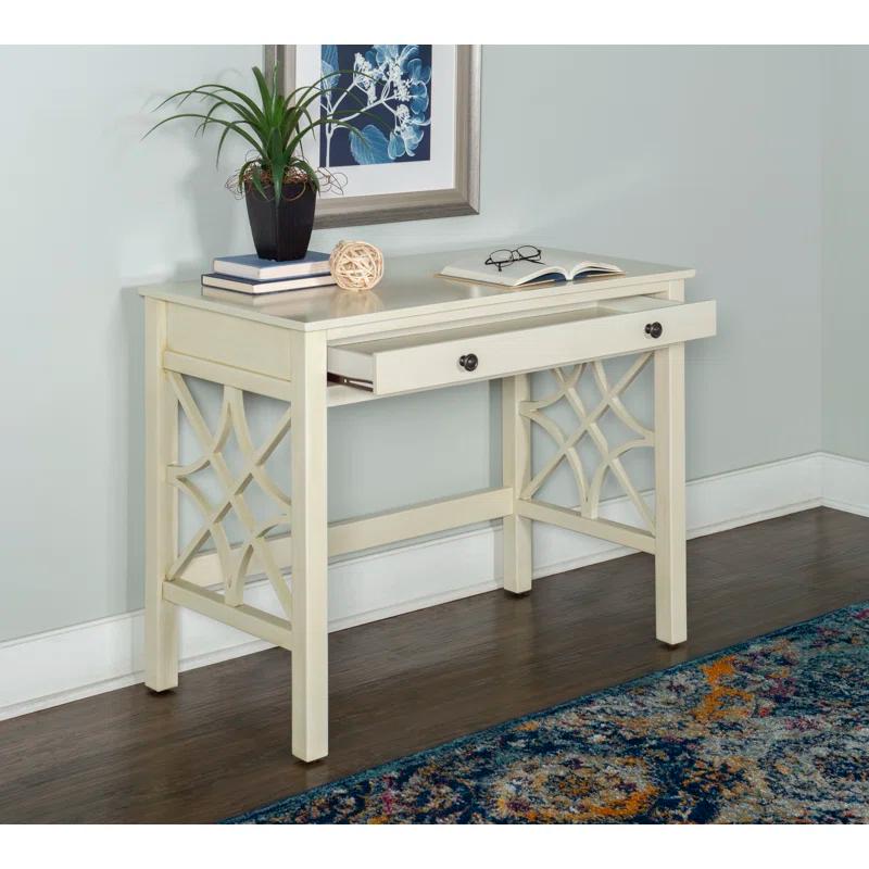 Gracie Oaks Whitley Antique 38" Two-Drawer Wooden Writing Desk