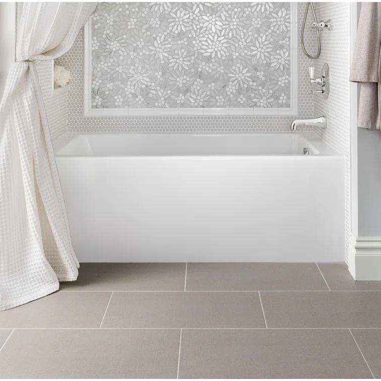 Hydro Systems Designer Sydney 60" x 30" Alcove Soaking Acrylic Bathtub SYD6030ATO-WHI-RH