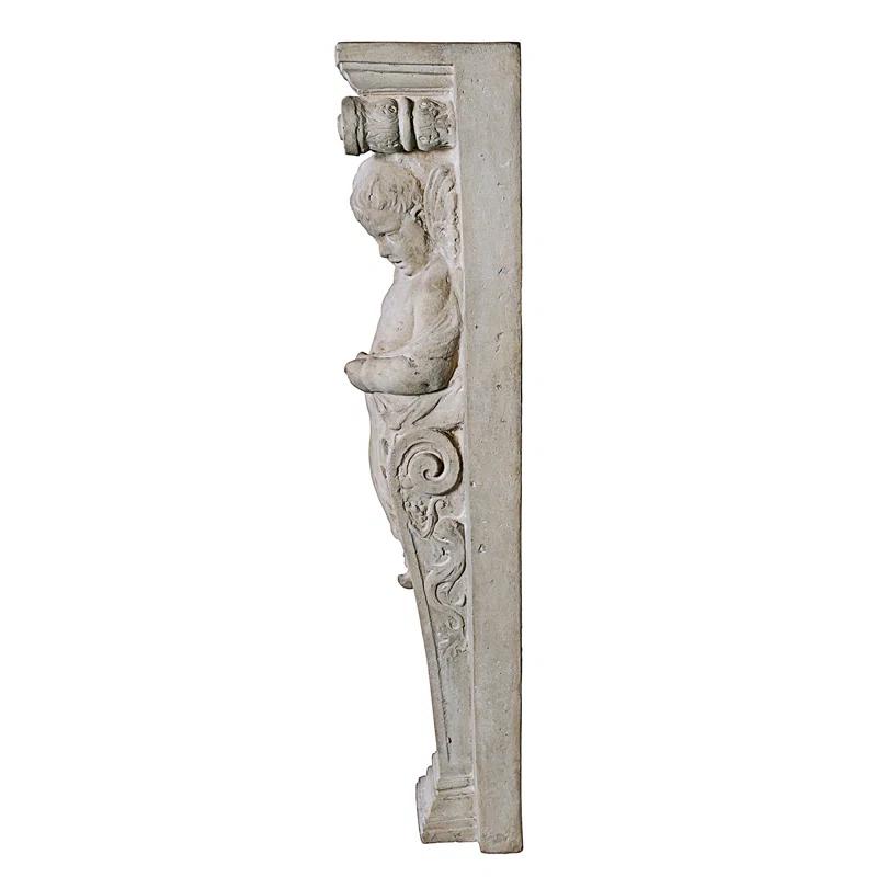 Design Toscano Fontainebleau Winged Cherub Architectural Pilaster Sculpture