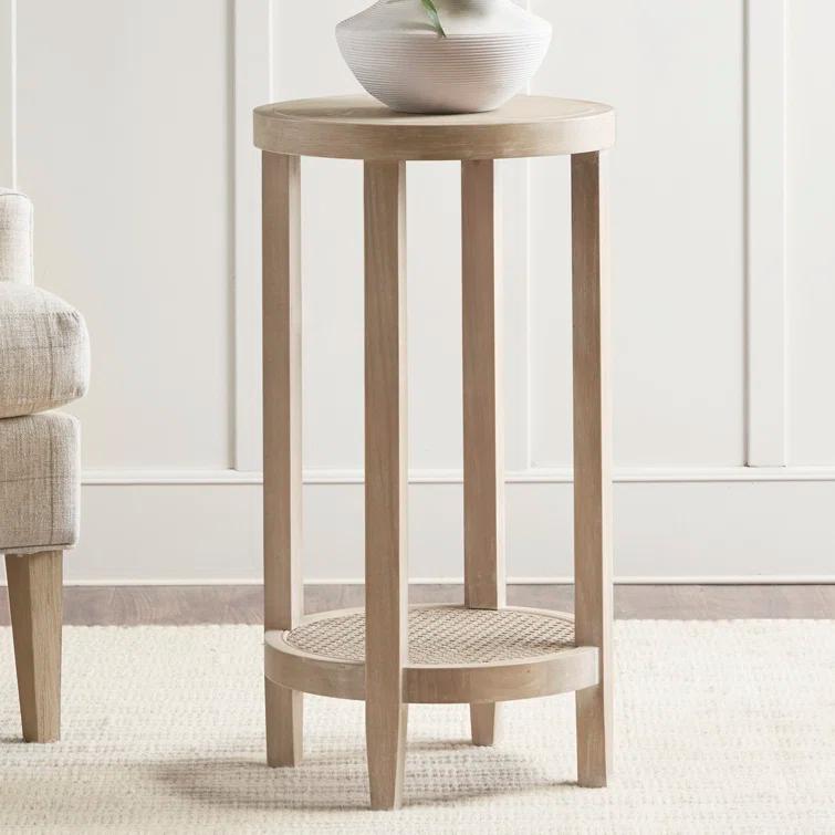 Martha Stewart Martha Stewart Harley  Round End Table with Cane Detail