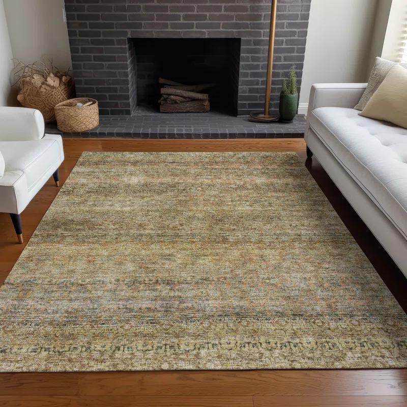 Machine Washable Indoor/Outdoor Chantille ACN1174 Wheat Rug