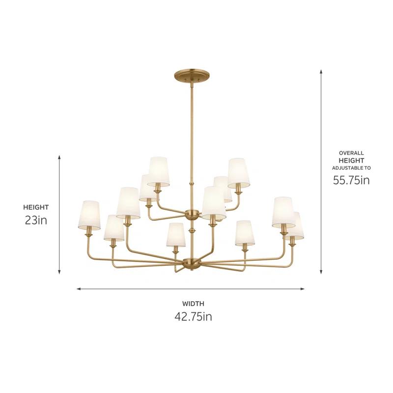 Kichler Lighting 12 - Light Dimmable Classic / Traditional Chandelier
