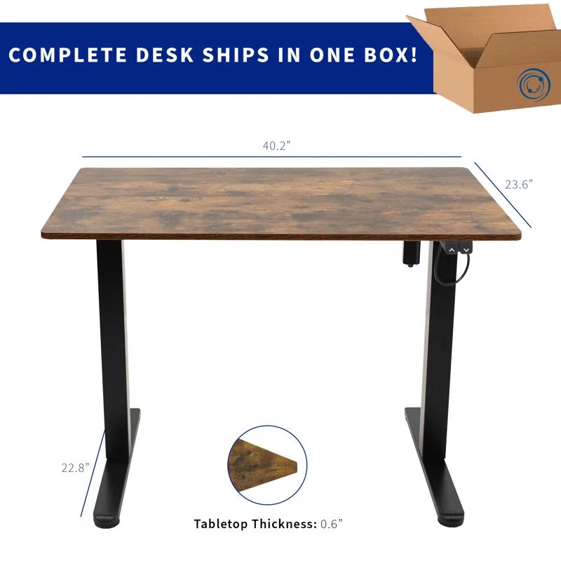 Vivo Vivo Electric 40" x 24" Sit Stand Desk, EP40TB Series