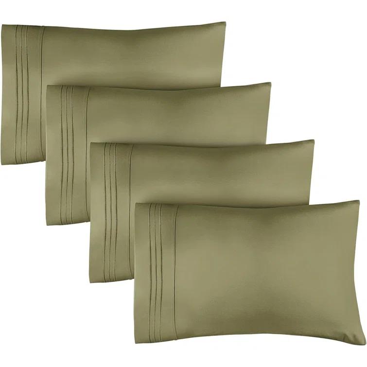 CGK Linens Soft Double Brushed Soft & Cooling Pillowcase - Set of 4