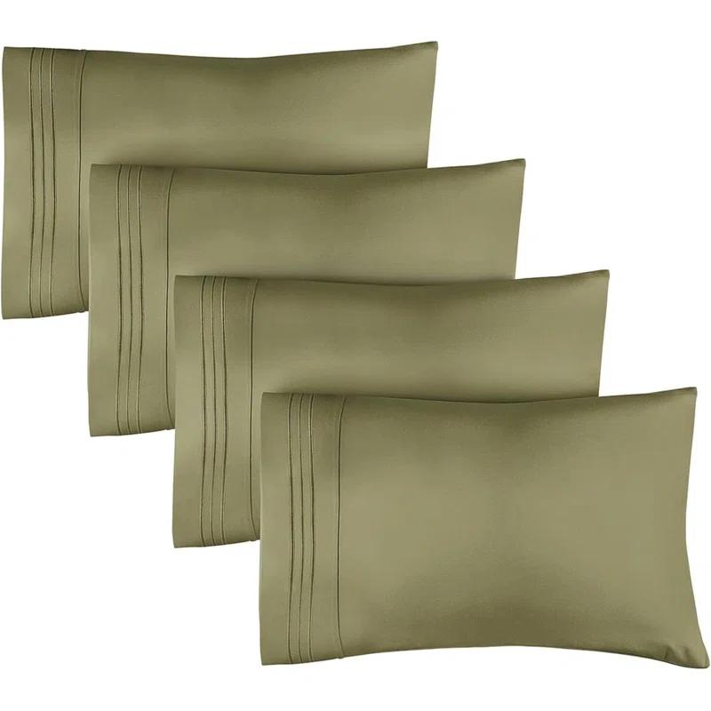 CGK Linens Soft Double Brushed Soft & Cooling Pillowcase - Set of 4