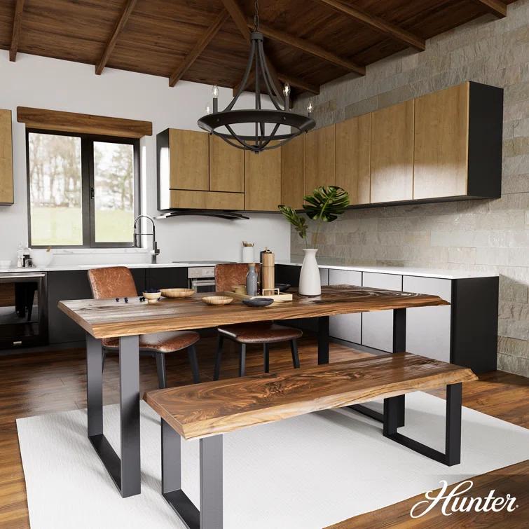 Hunter Fan Perch Point 5 Light Candle Style Wagon Wheel Chandelier