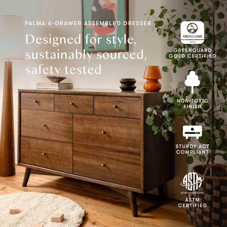 Palma 7 Drawer 53" W Double Dresser