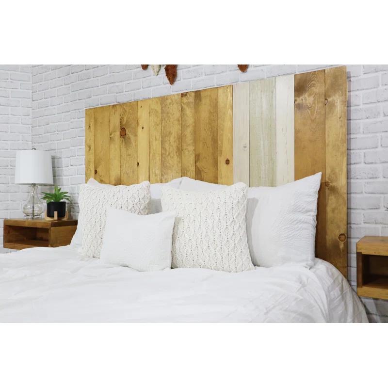 Loon Peak® Anaye Boho Euro Design Solid Wood Panel Headboard Floating Style - Wall Mount
