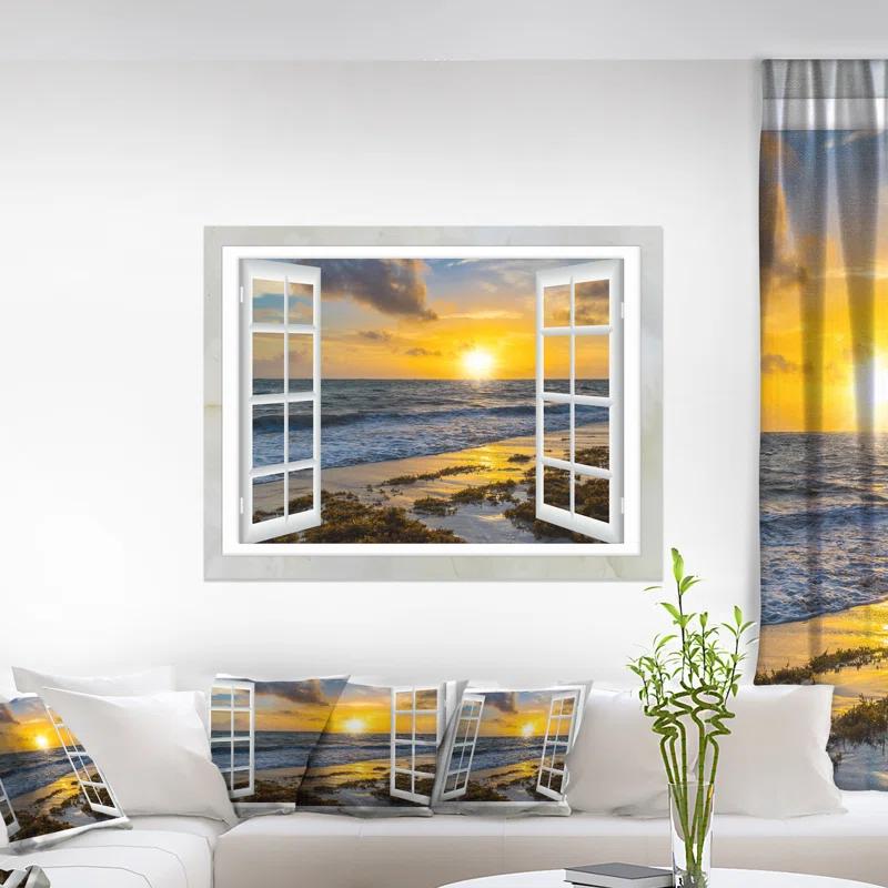 Highland Dunes " Open Window To Bright Yellow Sunset "