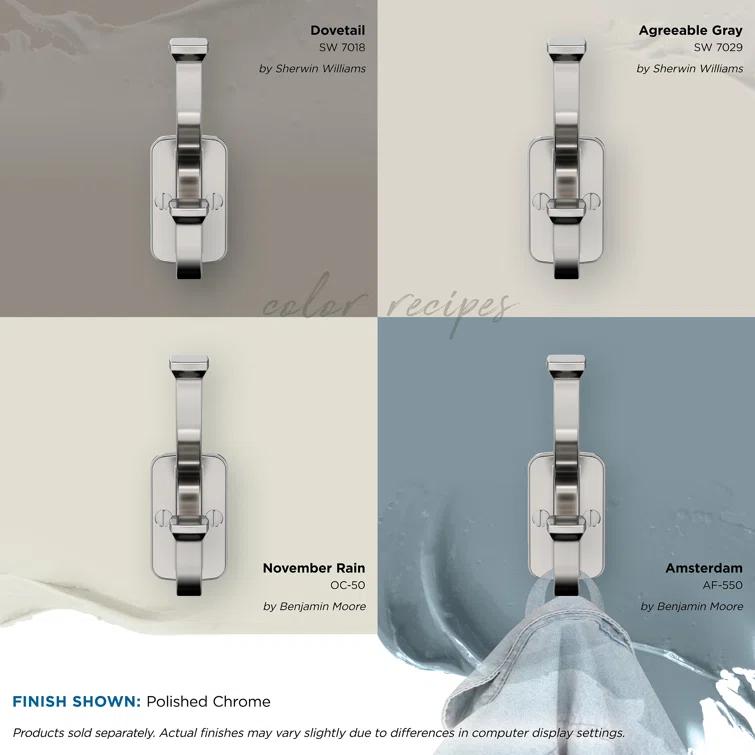 Amerock Alder Transitional Double Prong Decorative Wall Hook