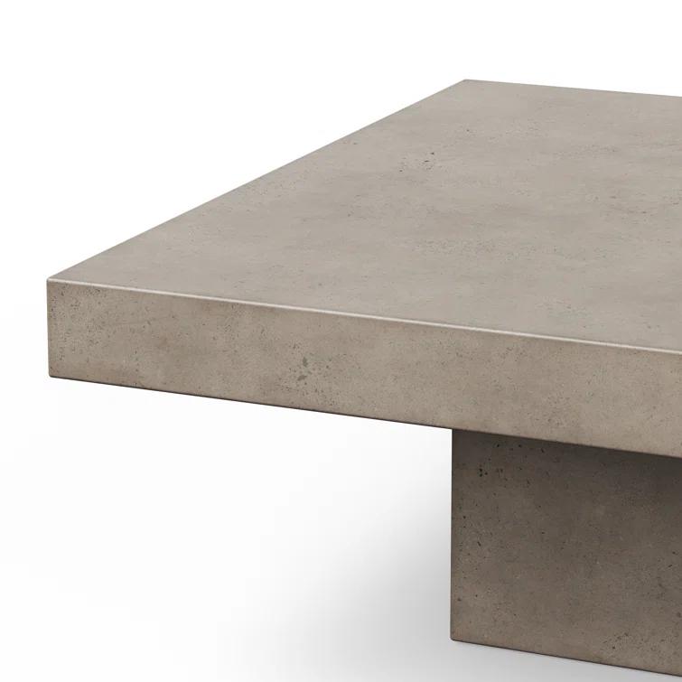 AllModern Kareen Concrete Pedestal Coffee Table & Reviews | AllModern