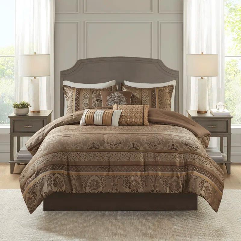 Madison Park Bellagio 7 Piece Jacquard Comforter Set