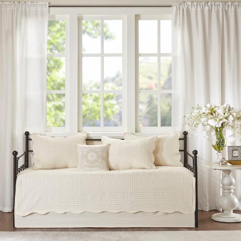 Madison Park Tuscany 6 Piece Reversible Scalloped Edge Daybed Cover Set
