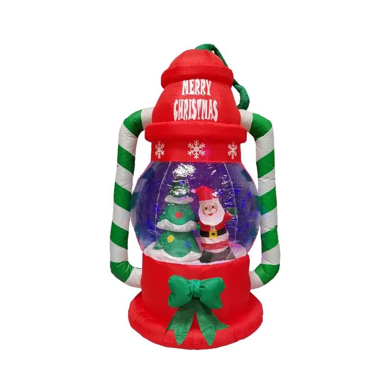 The Holiday Aisle® 6 Foot Tall Lighted Christmas Inflatable Lantern with Santa Claus and Christmas Tree Indoor / Outdoor Holiday Blow Up Yard Garden Decoration & Reviews | Wayfair