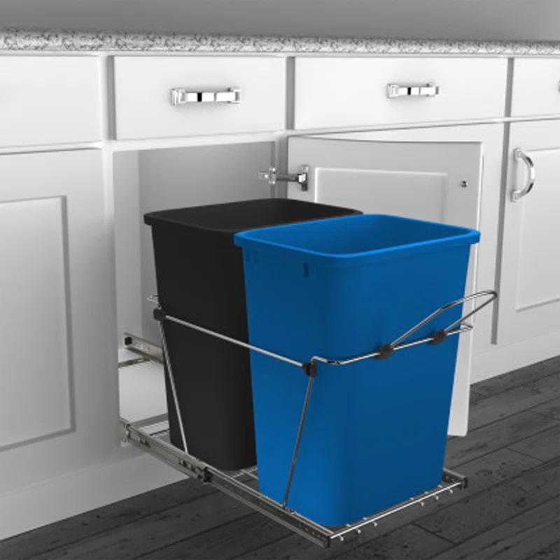 Rev-A-Shelf Rev-A-Shelf Double Pull Out Trash Can 35 Qt for Kitchen