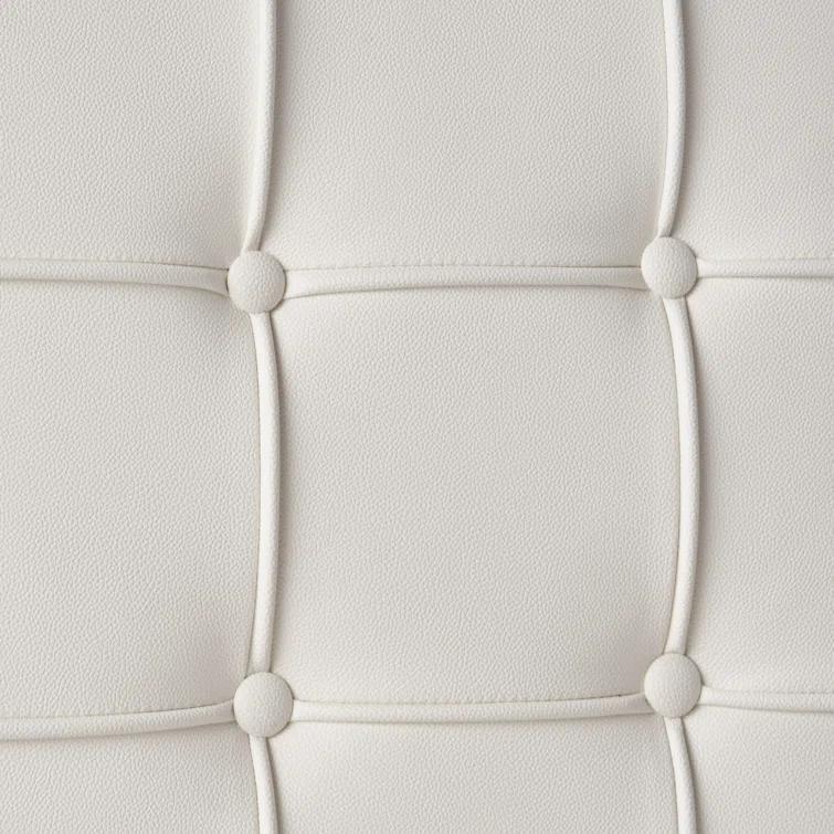 Orren Ellis Somerville 18.75'' H Tufted Faux Leather Upholstered Side Chair (Set of 2)