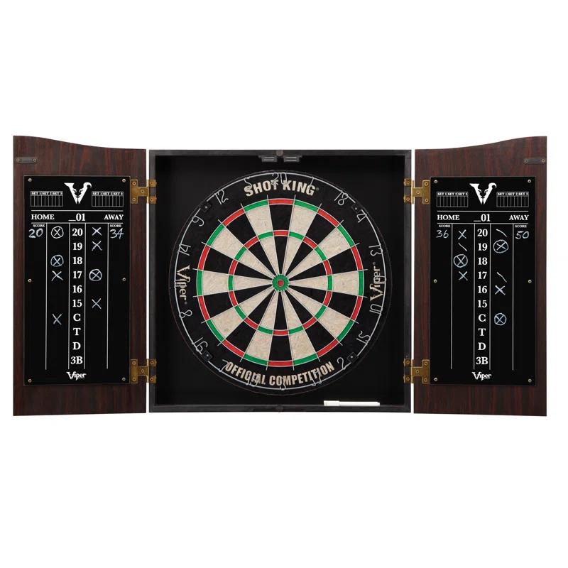 Viper Viper Vault Shot King Sisal Bristle Dartboard and Cabinet Set