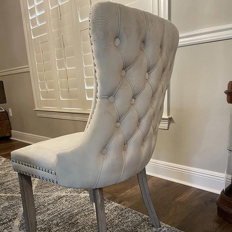 Rosdorf Park Velvet Kitchen Upholstered Dining Chair (Set of 4)