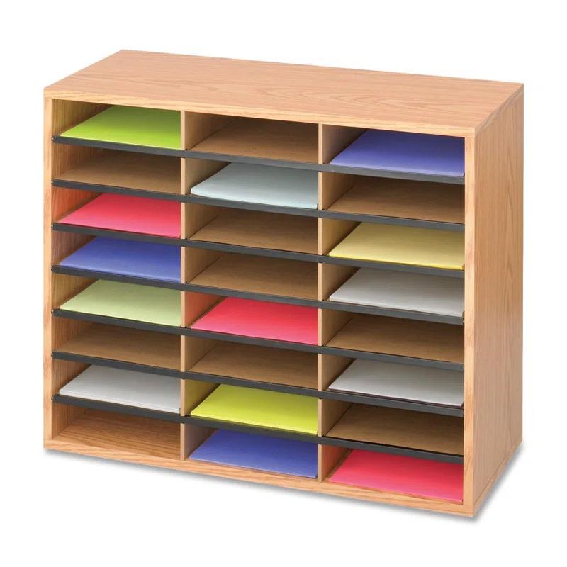 Safco Products Company Small Wood/Corrugated Literature Organizer