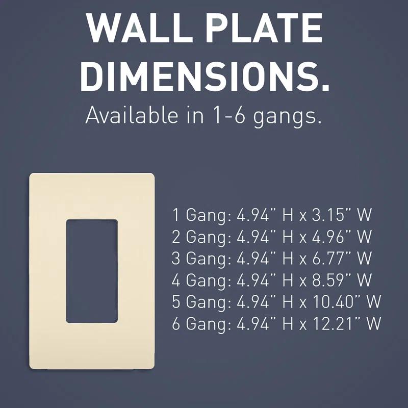 Legrand Radiant 5-Gang Decorator Rocker Screwless Wall Plate & Reviews | Wayfair