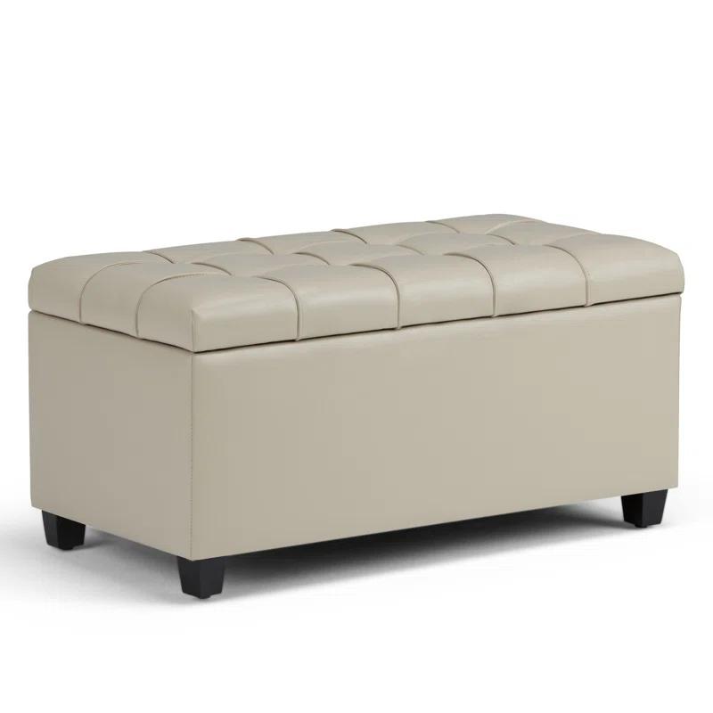 Sienna Faux Leather Ottoman