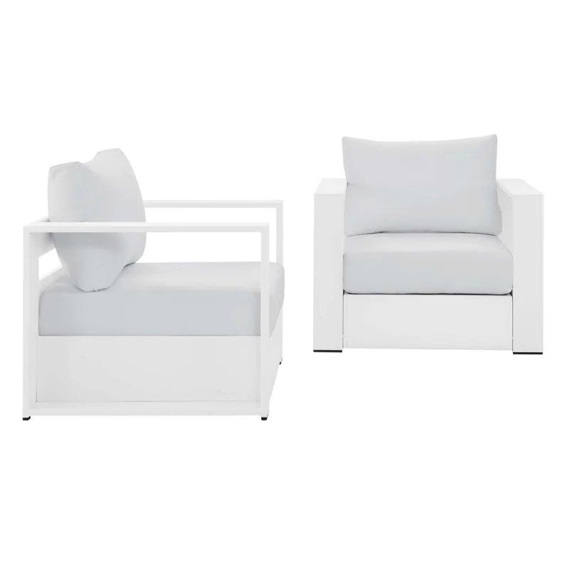 Modway Tahoe Outdoor Patio Powder-Coated Aluminum Armchair Set (Set of 2)