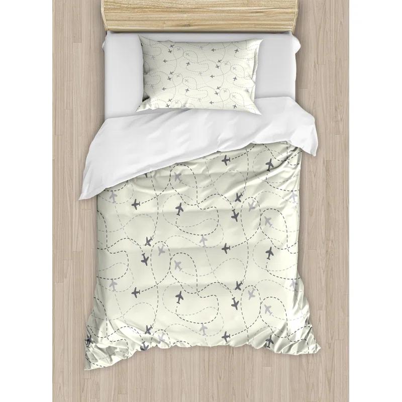 Ambesonne Airline Modern & Contemporary Duvet Cover Set
