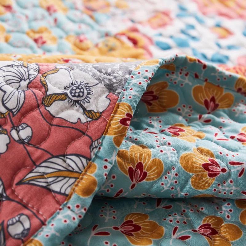 Barefoot Bungalow Carlie Reversible Quilted Cotton Throw